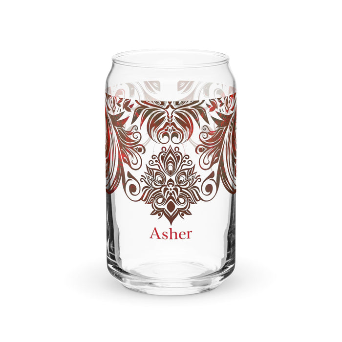 Asher Exclusive Name Art Piece Can - Shaped Glass Home Office Work Mexican Spanish Pride Gift Cup One - Of - A - Kind Calligraphy Glass | A23 - Mexicada