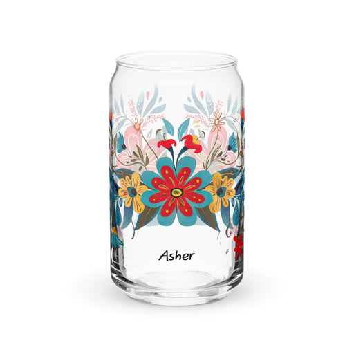 Asher Exclusive Name Art Piece Can - Shaped Glass Home Office Work Mexican Spanish Pride Gift Cup One - Of - A - Kind Calligraphy Glass | A24 - Mexicada