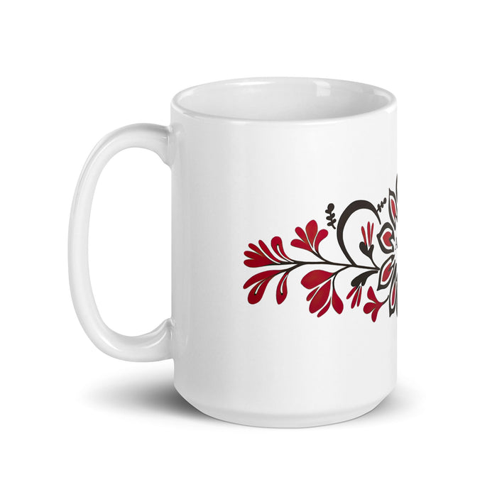 Asher Exclusive Name Art Piece Home Office Work Coffee Mug Mexican Spanish Pride Gift Cup One - Of - A - Kind Calligraphy White Glossy Mug | A10 - Mexicada