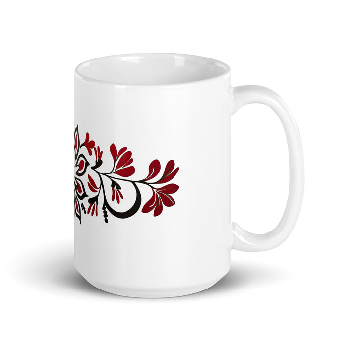 Asher Exclusive Name Art Piece Home Office Work Coffee Mug Mexican Spanish Pride Gift Cup One - Of - A - Kind Calligraphy White Glossy Mug | A10 - Mexicada