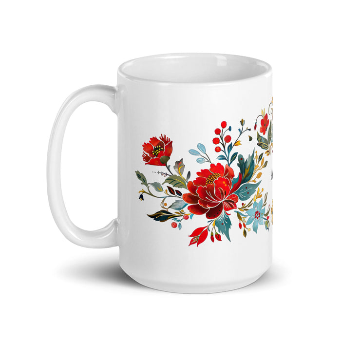 Asher Exclusive Name Art Piece Home Office Work Coffee Mug Mexican Spanish Pride Gift Cup One - Of - A - Kind Calligraphy White Glossy Mug | A11 - Mexicada