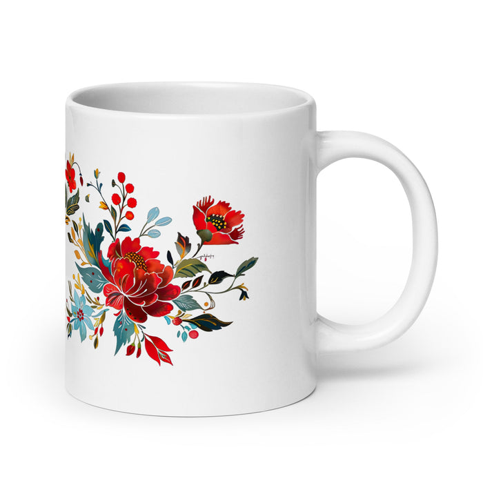 Asher Exclusive Name Art Piece Home Office Work Coffee Mug Mexican Spanish Pride Gift Cup One - Of - A - Kind Calligraphy White Glossy Mug | A11 - Mexicada