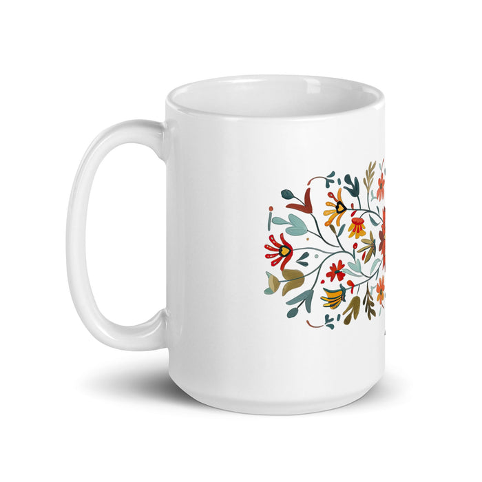 Asher Exclusive Name Art Piece Home Office Work Coffee Mug Mexican Spanish Pride Gift Cup One - Of - A - Kind Calligraphy White Glossy Mug | A15 - Mexicada