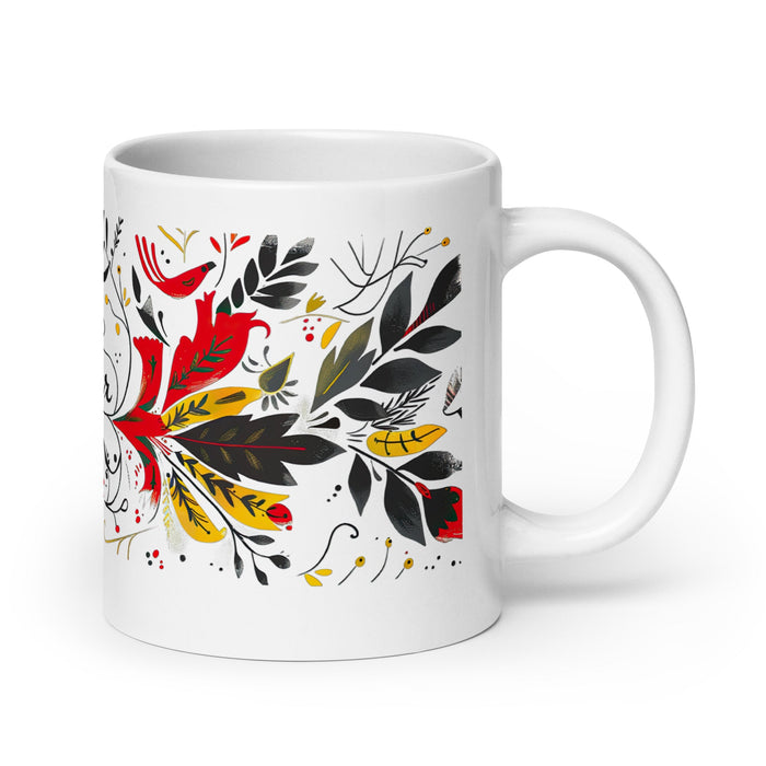 Asher Exclusive Name Art Piece Home Office Work Coffee Mug Mexican Spanish Pride Gift Cup One - Of - A - Kind Calligraphy White Glossy Mug | A16 - Mexicada