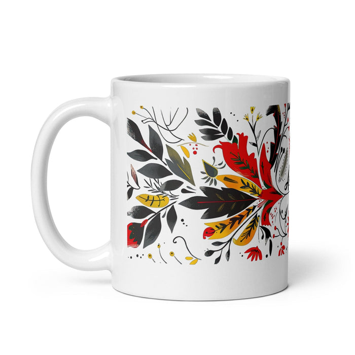 Asher Exclusive Name Art Piece Home Office Work Coffee Mug Mexican Spanish Pride Gift Cup One-Of-A-Kind Calligraphy White Glossy Mug | A16 Mexicada