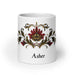 Asher Exclusive Name Art Piece Home Office Work Coffee Mug Mexican Spanish Pride Gift Cup One - Of - A - Kind Calligraphy White Glossy Mug | A17 - Mexicada