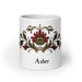 Asher Exclusive Name Art Piece Home Office Work Coffee Mug Mexican Spanish Pride Gift Cup One-Of-A-Kind Calligraphy White Glossy Mug | A17 Mexicada