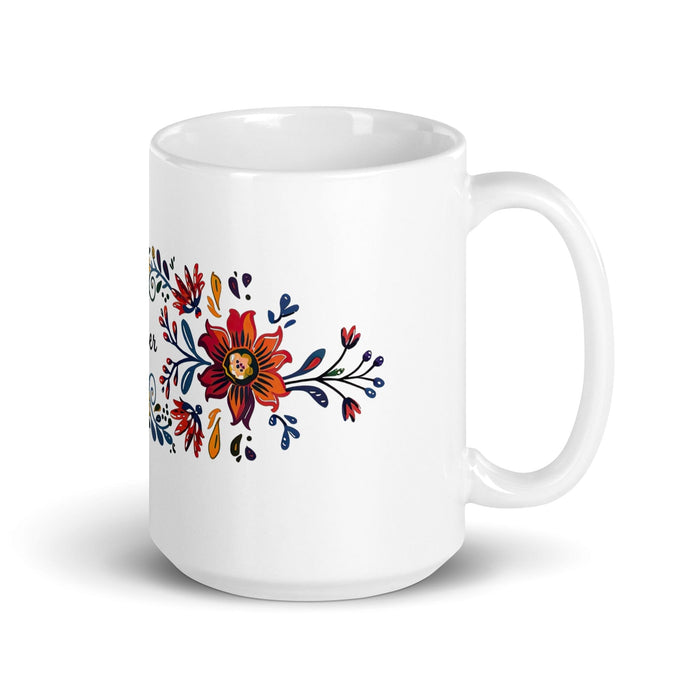 Asher Exclusive Name Art Piece Home Office Work Coffee Mug Mexican Spanish Pride Gift Cup One-Of-A-Kind Calligraphy White Glossy Mug | A19 Mexicada 15 oz