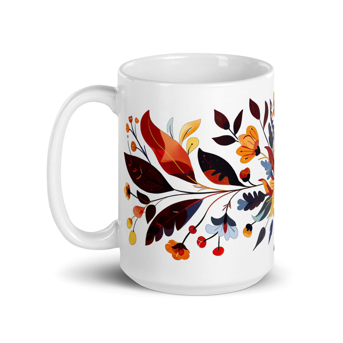 Asher Exclusive Name Art Piece Home Office Work Coffee Mug Mexican Spanish Pride Gift Cup One - Of - A - Kind Calligraphy White Glossy Mug | A20 - Mexicada