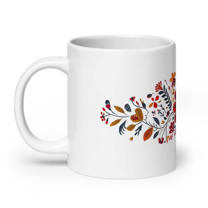 Asher Exclusive Name Art Piece Home Office Work Coffee Mug Mexican Spanish Pride Gift Cup One - Of - A - Kind Calligraphy White Glossy Mug | A21 - Mexicada