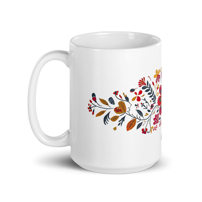 Asher Exclusive Name Art Piece Home Office Work Coffee Mug Mexican Spanish Pride Gift Cup One - Of - A - Kind Calligraphy White Glossy Mug | A21 - Mexicada