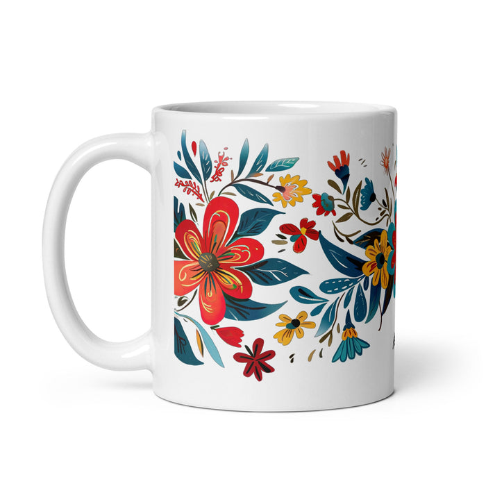 Asher Exclusive Name Art Piece Home Office Work Coffee Mug Mexican Spanish Pride Gift Cup One - Of - A - Kind Calligraphy White Glossy Mug | A24 - Mexicada