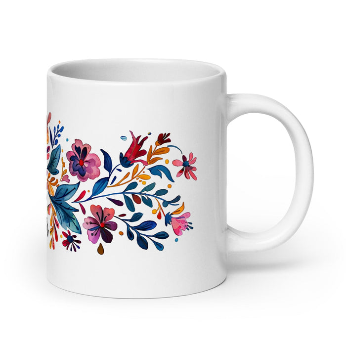 Asher Exclusive Name Art Piece Home Office Work Coffee Mug Mexican Spanish Pride Gift Cup One-Of-A-Kind Calligraphy White Glossy Mug | A26 Mexicada 20 oz