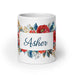 Asher Exclusive Name Art Piece Home Office Work Coffee Mug Mexican Spanish Pride Gift Cup One - Of - A - Kind Calligraphy White Glossy Mug | A27 - Mexicada