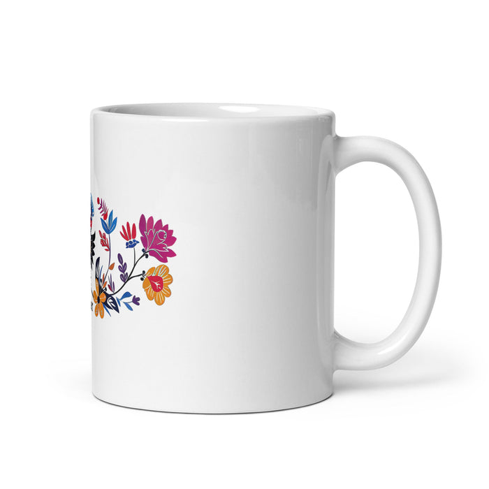 Asher Exclusive Name Art Piece Home Office Work Coffee Mug Mexican Spanish Pride Gift Cup One - Of - A - Kind Calligraphy White Glossy Mug | A3 - Mexicada