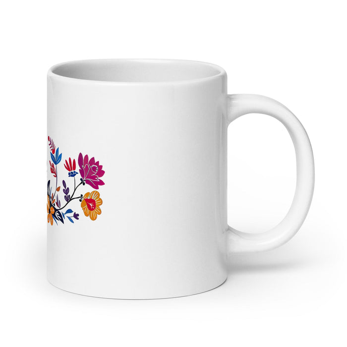 Asher Exclusive Name Art Piece Home Office Work Coffee Mug Mexican Spanish Pride Gift Cup One-Of-A-Kind Calligraphy White Glossy Mug | A3 Mexicada 20 oz