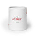 Asher Exclusive Name Art Piece Home Office Work Coffee Mug Mexican Spanish Pride Gift Cup One - Of - A - Kind Calligraphy White Glossy Mug | A5 - Mexicada