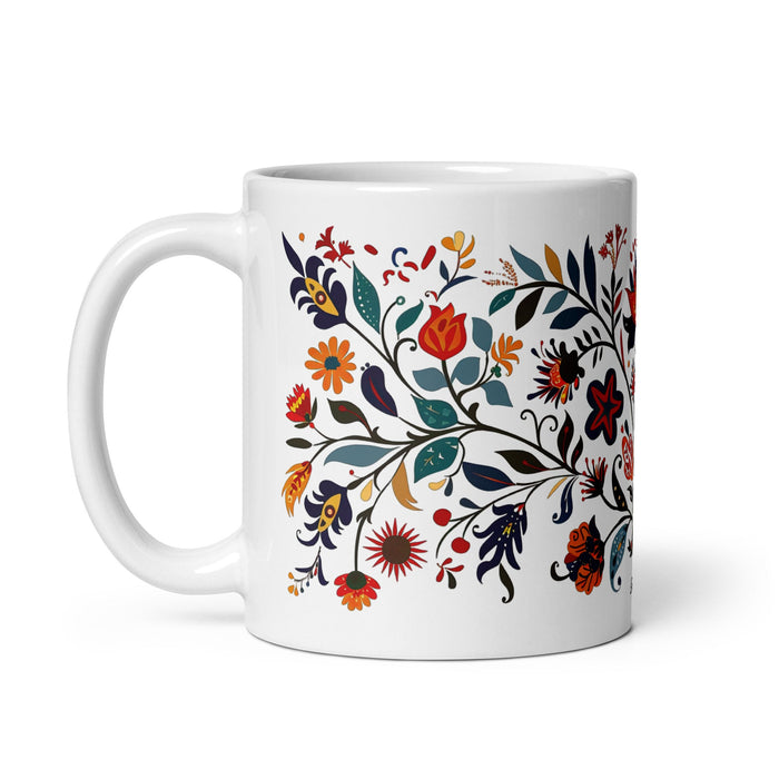 Asher Exclusive Name Art Piece Home Office Work Coffee Mug Mexican Spanish Pride Gift Cup One - Of - A - Kind Calligraphy White Glossy Mug | A6 - Mexicada