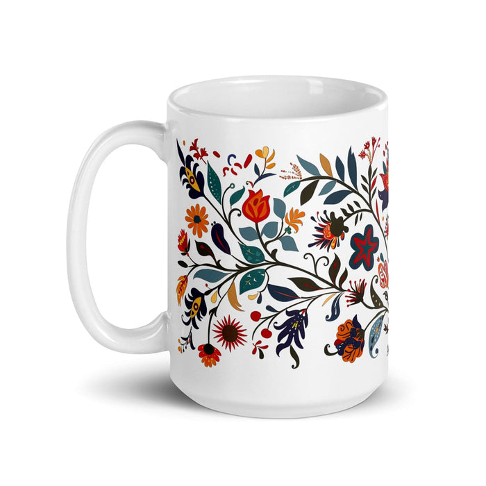 Asher Exclusive Name Art Piece Home Office Work Coffee Mug Mexican Spanish Pride Gift Cup One - Of - A - Kind Calligraphy White Glossy Mug | A6 - Mexicada