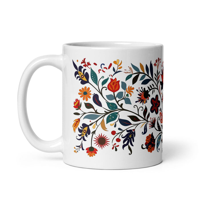 Asher Exclusive Name Art Piece Home Office Work Coffee Mug Mexican Spanish Pride Gift Cup One-Of-A-Kind Calligraphy White Glossy Mug | A6 Mexicada