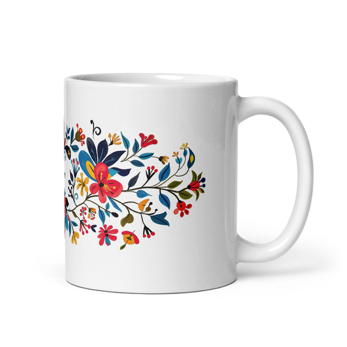 Asher Exclusive Name Art Piece Home Office Work Coffee Mug Mexican Spanish Pride Gift Cup One-Of-A-Kind Calligraphy White Glossy Mug | A7 Mexicada 11 oz