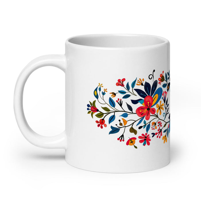 Asher Exclusive Name Art Piece Home Office Work Coffee Mug Mexican Spanish Pride Gift Cup One-Of-A-Kind Calligraphy White Glossy Mug | A7 Mexicada