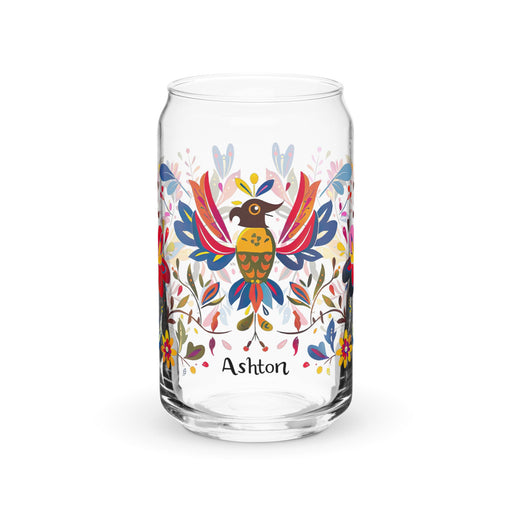 Ashton Exclusive Name Art Piece Can - Shaped Glass Home Office Work Mexican Spanish Pride Gift Cup One - Of - A - Kind Calligraphy Glass | A17 - Mexicada