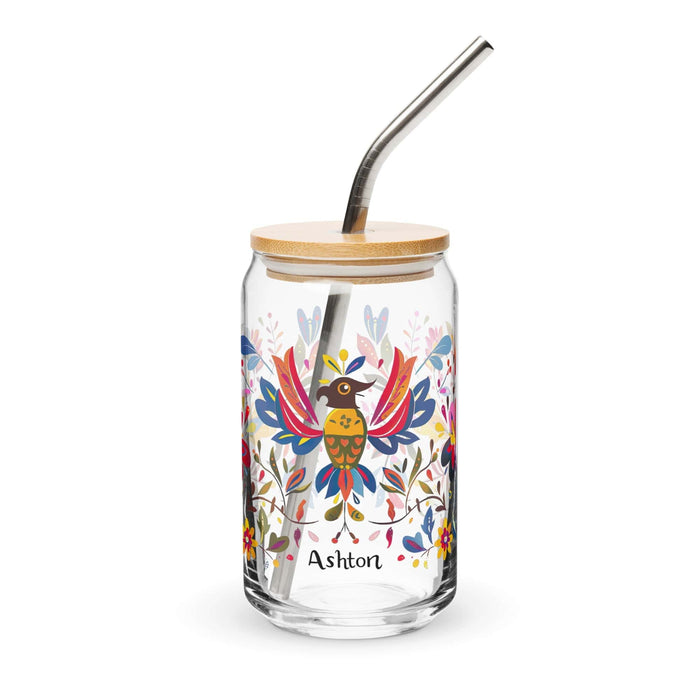 Ashton Exclusive Name Art Piece Can-Shaped Glass Home Office Work Mexican Spanish Pride Gift Cup One-Of-A-Kind Calligraphy Glass | A17 Mexicada 16 oz With Lid & Straw