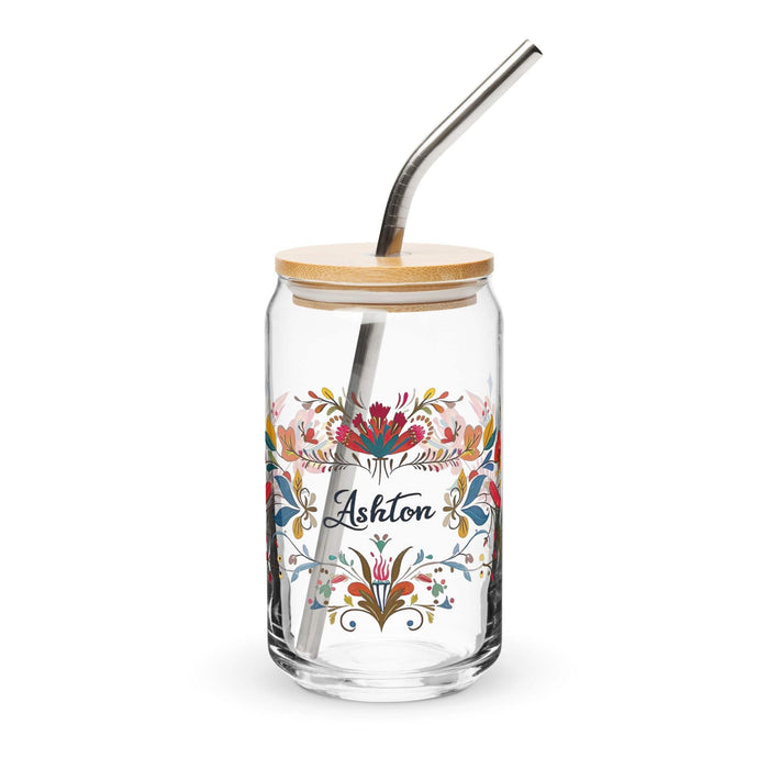 Ashton Exclusive Name Art Piece Can-Shaped Glass Home Office Work Mexican Spanish Pride Gift Cup One-Of-A-Kind Calligraphy Glass | A22 Mexicada 16 oz With Lid & Straw