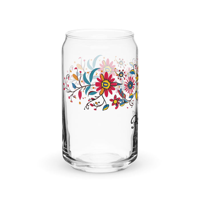 Ashton Exclusive Name Art Piece Can - Shaped Glass Home Office Work Mexican Spanish Pride Gift Cup One - Of - A - Kind Calligraphy Glass | A24 - Mexicada