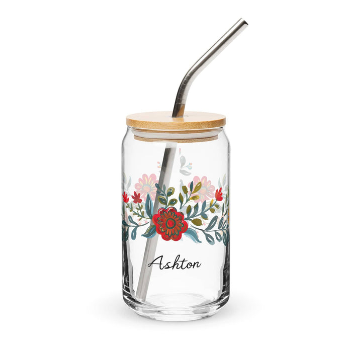 Ashton Exclusive Name Art Piece Can-Shaped Glass Home Office Work Mexican Spanish Pride Gift Cup One-Of-A-Kind Calligraphy Glass | A27 Mexicada 16 oz With Lid & Straw