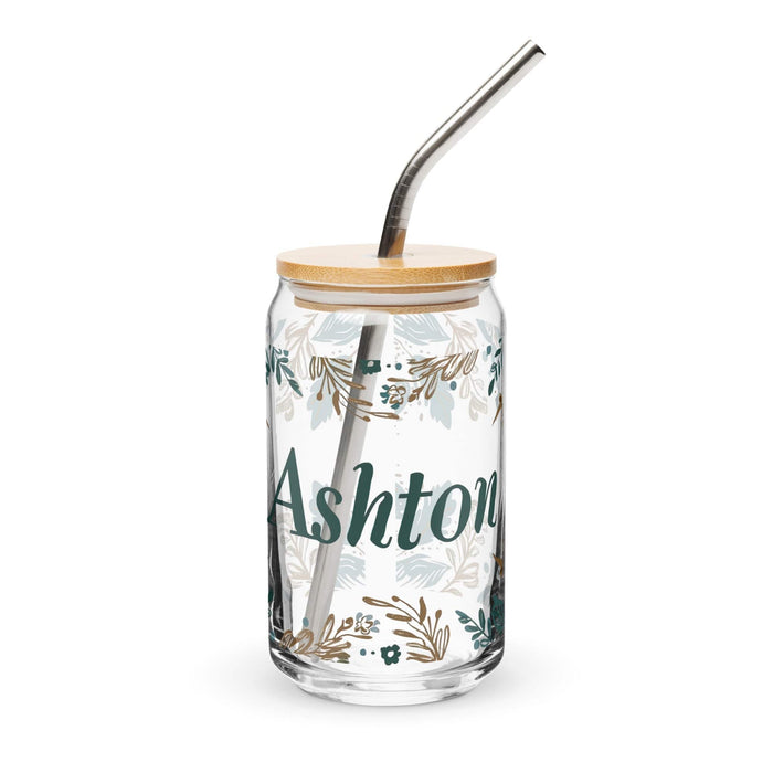 Ashton Exclusive Name Art Piece Can-Shaped Glass Home Office Work Mexican Spanish Pride Gift Cup One-Of-A-Kind Calligraphy Glass | A29 Mexicada 16 oz With Lid & Straw