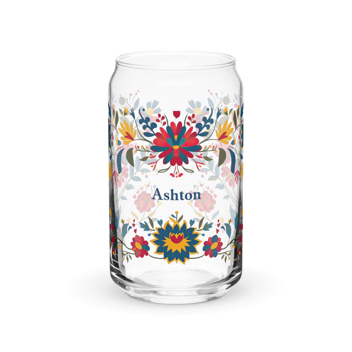 Ashton Exclusive Name Art Piece Can-Shaped Glass Home Office Work Mexican Spanish Pride Gift Cup One-Of-A-Kind Calligraphy Glass | A32 Mexicada 16 oz (No Lid No Straw)