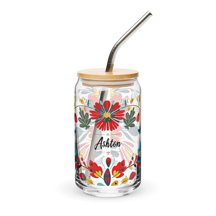 Ashton Exclusive Name Art Piece Can-Shaped Glass Home Office Work Mexican Spanish Pride Gift Cup One-Of-A-Kind Calligraphy Glass | A33 Mexicada 16 oz With Lid & Straw