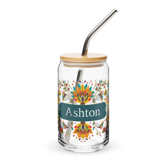 Ashton Exclusive Name Art Piece Can-Shaped Glass Home Office Work Mexican Spanish Pride Gift Cup One-Of-A-Kind Calligraphy Glass | A36 Mexicada 16 oz With Lid & Straw