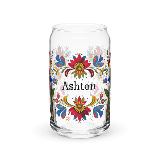 Ashton Exclusive Name Art Piece Can-Shaped Glass Home Office Work Mexican Spanish Pride Gift Cup One-Of-A-Kind Calligraphy Glass | A6 Mexicada 16 oz (No Lid No Straw)