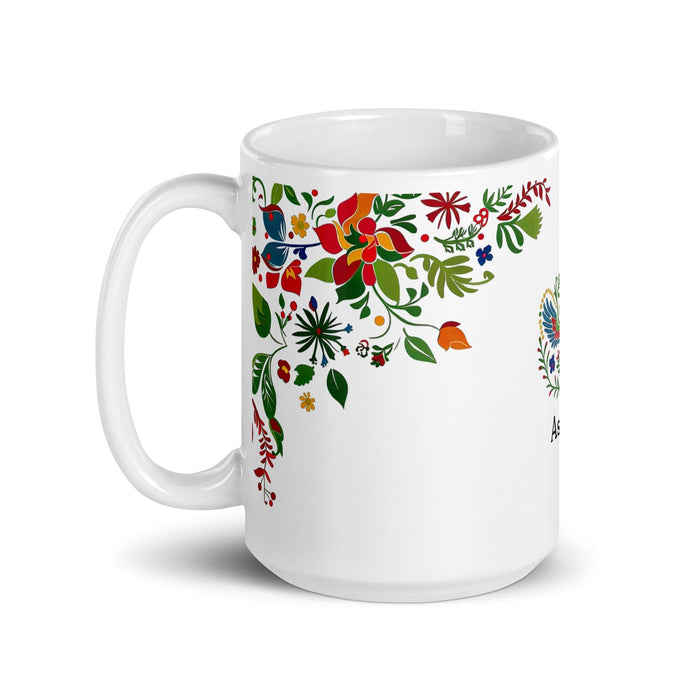 Ashton Exclusive Name Art Piece Home Office Work Coffee Mug Mexican Spanish Pride Gift Cup One-Of-A-Kind Calligraphy White Glossy Mug | A12 Mexicada