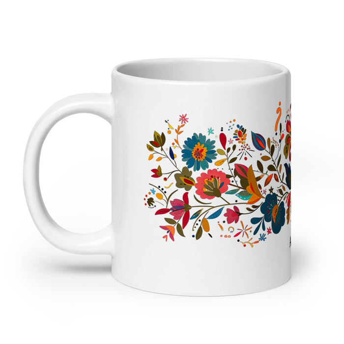 Ashton Exclusive Name Art Piece Home Office Work Coffee Mug Mexican Spanish Pride Gift Cup One - Of - A - Kind Calligraphy White Glossy Mug | A16 - Mexicada