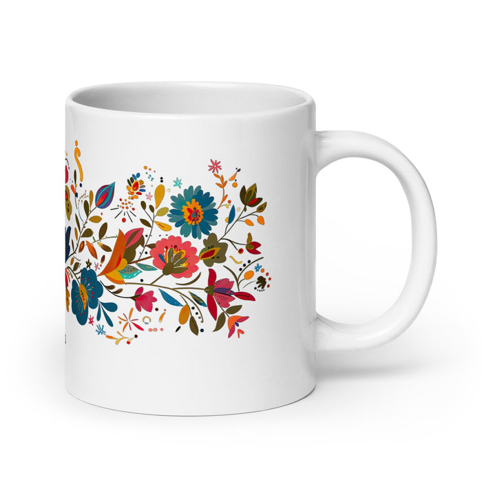 Ashton Exclusive Name Art Piece Home Office Work Coffee Mug Mexican Spanish Pride Gift Cup One - Of - A - Kind Calligraphy White Glossy Mug | A16 - Mexicada