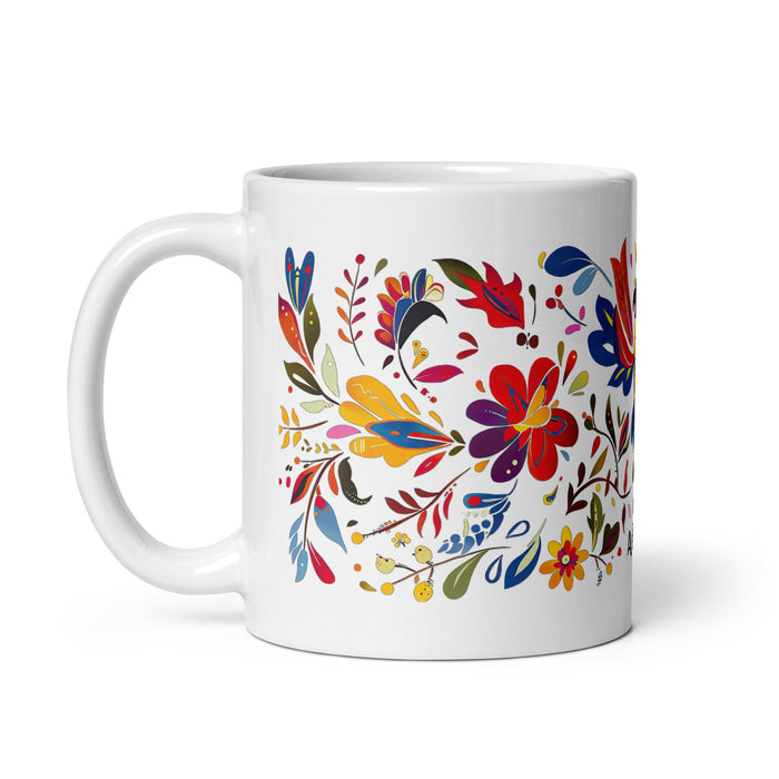 Ashton Exclusive Name Art Piece Home Office Work Coffee Mug Mexican Spanish Pride Gift Cup One - Of - A - Kind Calligraphy White Glossy Mug | A17 - Mexicada