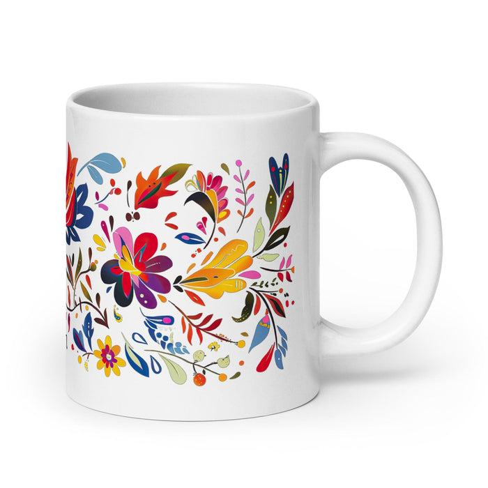 Ashton Exclusive Name Art Piece Home Office Work Coffee Mug Mexican Spanish Pride Gift Cup One-Of-A-Kind Calligraphy White Glossy Mug | A17 Mexicada 20 oz