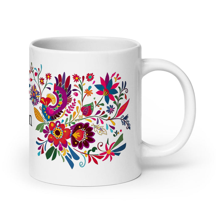 Ashton Exclusive Name Art Piece Home Office Work Coffee Mug Mexican Spanish Pride Gift Cup One-Of-A-Kind Calligraphy White Glossy Mug | A18 Mexicada 20 oz