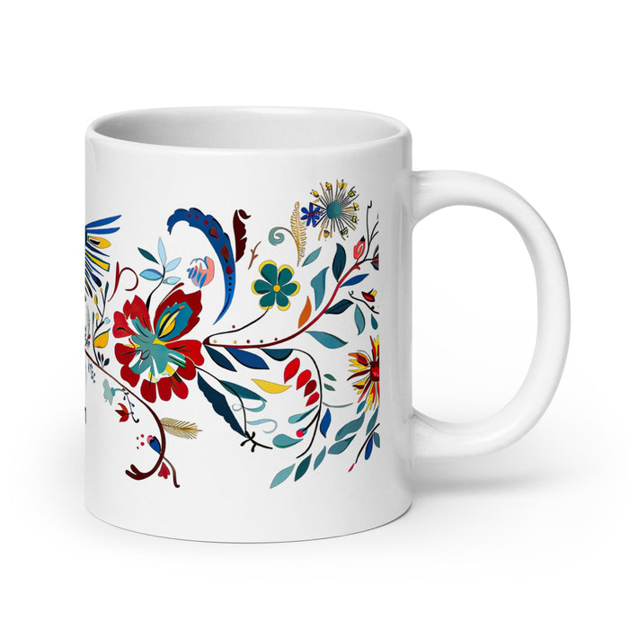 Ashton Exclusive Name Art Piece Home Office Work Coffee Mug Mexican Spanish Pride Gift Cup One - Of - A - Kind Calligraphy White Glossy Mug | A2 - Mexicada