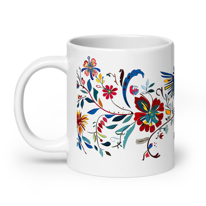 Ashton Exclusive Name Art Piece Home Office Work Coffee Mug Mexican Spanish Pride Gift Cup One - Of - A - Kind Calligraphy White Glossy Mug | A2 - Mexicada