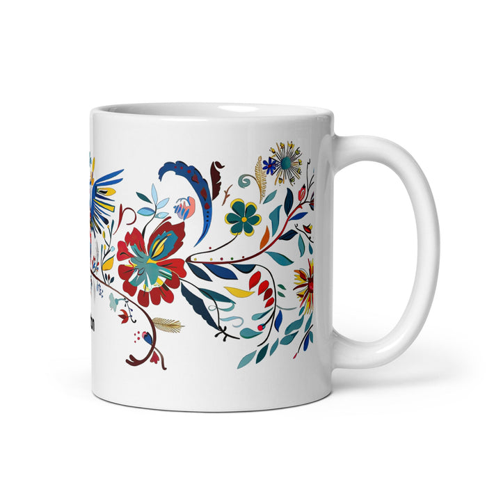 Ashton Exclusive Name Art Piece Home Office Work Coffee Mug Mexican Spanish Pride Gift Cup One - Of - A - Kind Calligraphy White Glossy Mug | A2 - Mexicada