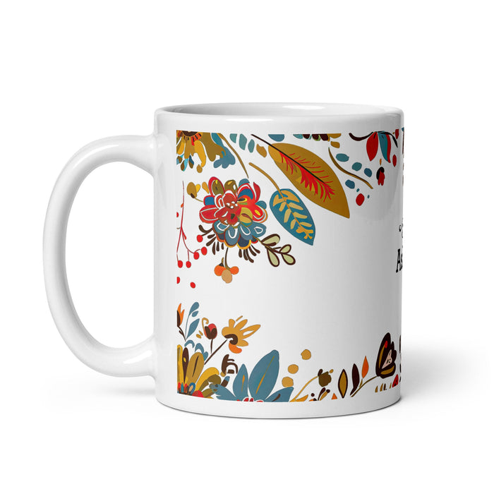 Ashton Exclusive Name Art Piece Home Office Work Coffee Mug Mexican Spanish Pride Gift Cup One - Of - A - Kind Calligraphy White Glossy Mug | A20 - Mexicada