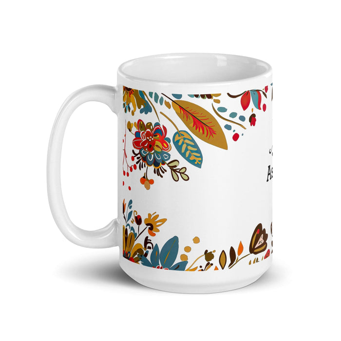 Ashton Exclusive Name Art Piece Home Office Work Coffee Mug Mexican Spanish Pride Gift Cup One-Of-A-Kind Calligraphy White Glossy Mug | A20 Mexicada