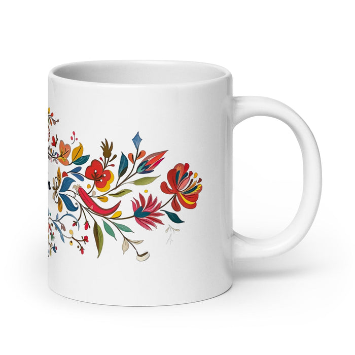 Ashton Exclusive Name Art Piece Home Office Work Coffee Mug Mexican Spanish Pride Gift Cup One-Of-A-Kind Calligraphy White Glossy Mug | A22 Mexicada 20 oz