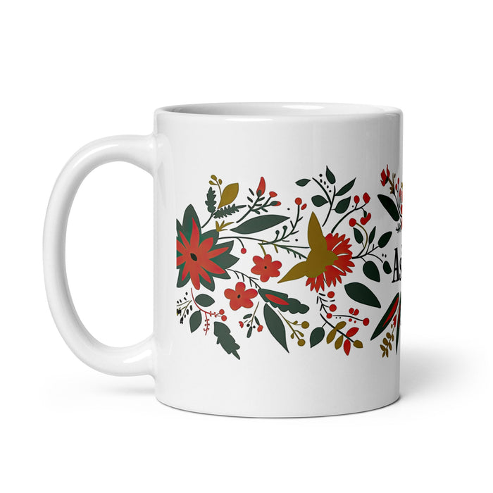 Ashton Exclusive Name Art Piece Home Office Work Coffee Mug Mexican Spanish Pride Gift Cup One - Of - A - Kind Calligraphy White Glossy Mug | A23 - Mexicada