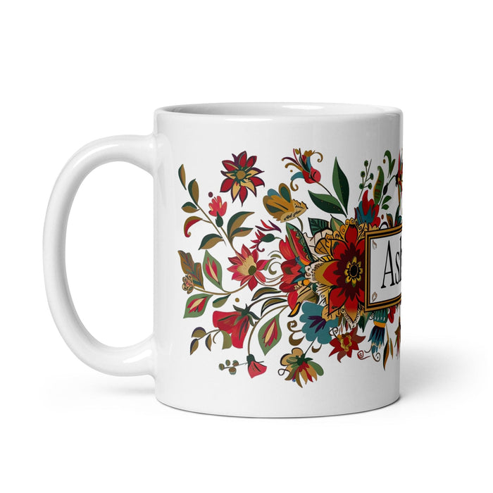 Ashton Exclusive Name Art Piece Home Office Work Coffee Mug Mexican Spanish Pride Gift Cup One-Of-A-Kind Calligraphy White Glossy Mug | A26 Mexicada